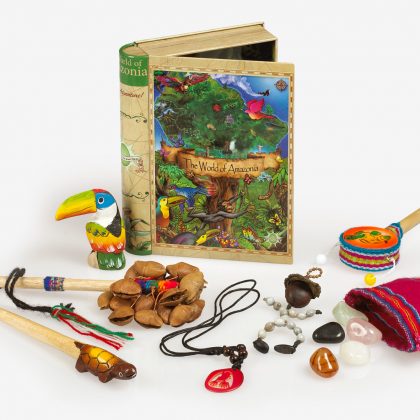 The World of Amazonia which has toys of the amazon such as necklaces, trinkets and bracelets